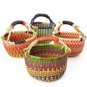 Paniers africains en jonc de mer fabriqués à la main panier en raphia panier de fruits magazine articles de maison stockage - Product Image 4