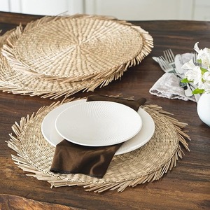 Vietnam Vintage hecho a mano Mesa algas marinas manteles individuales ratán cargador platos y alfombrillas de cocina hogar Natural boda diseño al por mayor - Product Image 2