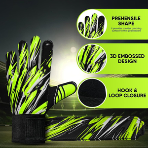 Hot Sale Professional Outdoor Goalkeeper <b>Gloves</b> Latex Waterproof Breathable Full Finger Lace-<b>Up</b> Closure High Quality 2025 - Product Image 4