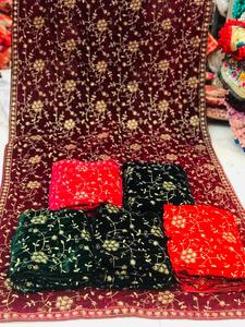 Best Quality Royal Luxury Velvet <b>Shawls</b> Handmade Winter Fashion for <b>Women</b> Sequin work Direct From India wholesale manufacturer - Product Image 5