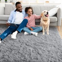 Tapis en fausse fourrure personnalisé avec logo, hauteur de poils 5-6mm, tapis moelleux en soie et laine, moderne et tufté, pour usage domestique et commercial, idéal pour couloir