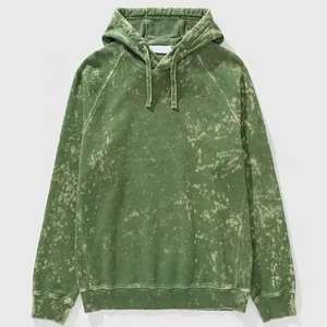 Sudadera con Capucha Extra Grande de Algodón Orgánico Grueso de Alta Calidad Personalizada, con Estampado Vintage, Lavado Ácido Desteñido al Sol para Hombre - Product Image 3