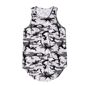 HAMID HAROON PRO WEAR Débardeur décontracté personnalisé pour homme, idéal pour la gym, le fitness et la musculation, séchage rapide, col rond, uni, polyester/coton 3D - Product Image 1