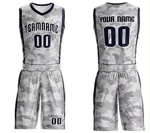 Ensemble de maillots de basket-ball personnalisés pour hommes, 100% polyester, séchage rapide, respirant, imprimé, sans manches, kit d'équipe - Product Image 1
