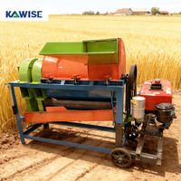 Batteuse à grains multi-usages diesel à haut rendement pour le riz, le blé, le maïs et les haricots Machine de battage agricole robuste