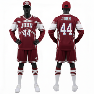 Uniforme de cheerleading pour hommes, tissu polyester et élasthanne de qualité supérieure, panneaux de manches rouges et blancs, logo brodé, uniforme de cheerleader - Product Image 6