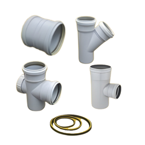 ท่อระบายน้ำ SWR แบบทีเดี่ยว PVC UPVC สำหรับอาคาร ระบายน้ำฝนและน้ำเสีย อุปกรณ์ท่อระบายน้ำ PVC - Product Image 3