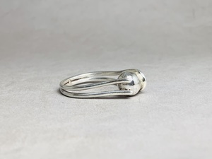 Anillos de dedo finos de Plata de Ley 925, abalorio de bola de plata geométrica a la moda, joyería minimalista para fiestas - Product Image 5