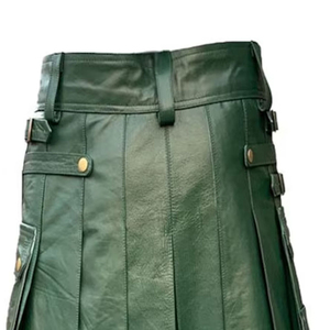 High Quality Custom Made Men Leather <b>Kilts</b> New Trendy Professional Manufacturing Premium Quality Leather <b>Kilt</b> - Product Image 5