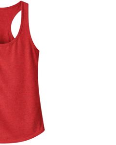 Débardeur dos nageur rouge personnalisé pour femme, sans manches, col rond, extensible et doux, pour l'entraînement, le fitness, la gym, l'été, vêtement de sport décontracté - Product Image 4