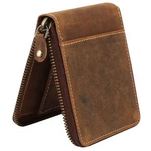 Portefeuille en cuir PU à fermeture éclair intégrale, vente en gros d'usine, nouveau design, taille personnalisée - Product Image 1