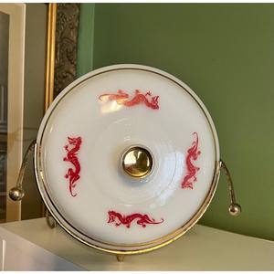 Prix personnalisé Vintage Dragon Casserole Plat Avec Métal Rikshaw Berceau Support En Métal Cadeau Pour La Mère - Product Image 6