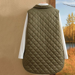 Hot Sale Customizable <b>Women's</b> Winter Puffer <b>Vest</b> Warm Breathable Eco-Friendly Casual Street Fashion Quilted Polyester/Nylon - Product Image 3