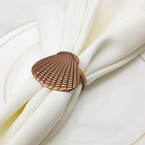 Servilletero con diseño de concha de mar, accesorio de Decoración de mesa elegante para el hogar, comedor, boda y fiesta, aspecto costero y vibrante con estilo - Product Image 2