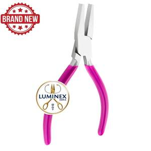 Alicates de punta plana dentados de alta resistencia Fabricación de joyas profesionales, herramienta de doblado y artesanía de alambre Color negro - Product Image 5