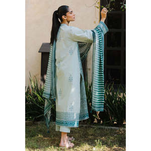 Ensemble de costume en lawn brodé 3 pièces pour femmes avec dupatta en mousseline imprimée BM-62003 - Product Image 5