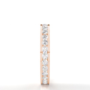 แหวนหมั้นเพชรโมอิสซาไนต์ VVS ทองคำชมพู 14k รับรองโดย IGI ทรงคลาสสิก ประดับเพชรทรงมาร์ควิส สำหรับวันครบรอบของผู้หญิง - Product Image 2
