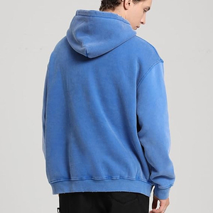 Sudadera con capucha de hombre de alta calidad mezclada de algodón básico al por mayor Sudadera con capucha informal transpirable nueva llegada personalizada para hombre en color sólido - Product Image 6