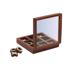 Vente en gros de table d'échecs en bois Tic-Tac-Toe Xo Jouets de jeu de société en bois pour enfants Pièce de design - Product Image 2