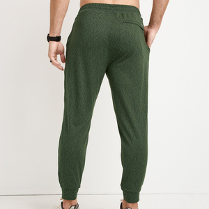 Pantalones deportivos verdes texturizados para hombre, pantalones deportivos de punto suave con bolsillos con cremallera, cintura con cordón ajustable, ligeros e informales - Product Image 6