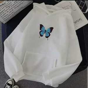 Sweat à capuche surdimensionné vintage 100 % coton, broderie personnalisée OEM, séchage rapide, coupe-vent, imprimé sur le devant, pour femme, style français - Product Image 3