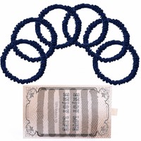 Lot de 6 petits chouchous en soie de mûrier 100 % pure, 22 Momme, pour femmes aux cheveux bouclés, épais ou fins, en satin élégant pour le sommeil