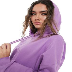 Sudadera con capucha y sudadera gris con cremallera de alta calidad para mujer - Product Image 2