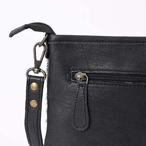 Women's Stylish Lightweight Leather Shoulder <b>Bag</b> with Adjustable Detachable <b>Strap</b> Zip Closure and Flower Decoration - Product Image 5