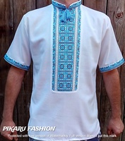 Chemise à manches courtes et col à franges pour homme, Design spécial, brodé, en coton, vêtements décontractés et élégants