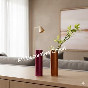 Juego de Jarrones Cilíndricos de Metal Negro Mate Moderno, Jarrones Portátiles de Mesa para Decoración del Hogar, Centro de Mesa para Sala de Estar - Product Image 5