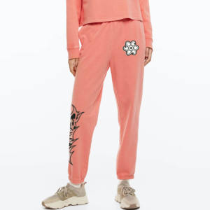 กางเกงวอร์มผู้หญิงผ้าฟลีซจ็อกเกอร์, กางเกงออกกำลังกายเอวสูงผ้าฝ้ายมีกระเป๋า - Product Image 6