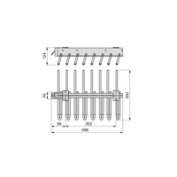 Emuca Rechtsseitiger Ausziehbarer Hosenhalter Stahl & Kunststoff Aluminium Lackiert Schrankzubehör Spanischer Herkunft Modell 6923425