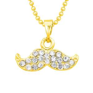 สร้อยคอจี้แฟชั่นสุดสวยแบบ1203126B หินออสเตรียพร้อมจี้โซ่ชุบทอง - Product Image 1