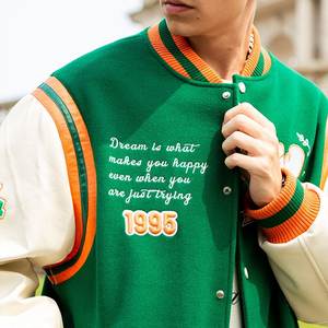 Chaqueta universitaria de lana personalizada de alta calidad para hombre, talla XL, Mangas de cuero para exteriores con logotipo para invierno - Product Image 2