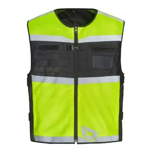 2023 Reflective Vest Mesh Hook Loop Safety Security Vest Work Hi Vis Reflective black OEM Customized Vest