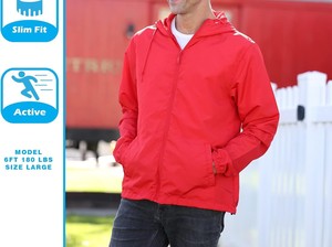 Veste d'hiver pour homme, imperméable, respirante, coupe-vent, en toile, col montant, à capuche, logo personnalisé sur le devant, usage décontracté en plein air, haute qualité - Product Image 3