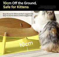 Lit à gratter surélevé en bois pour chat, hamac incurvé en sisal pour chats d'intérieur, fournitures pour animaux de compagnie en gros