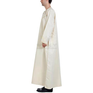 Nouvel arrivage du meilleur matériel thobe musulman pour hommes vêtements islamiques thobe musulman pour hommes en bas quantité minimale de commande - Product Image 4