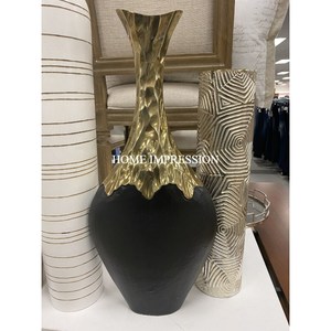 Magnífica nueva colección 2025 macetas de flores cromadas ecológicas para decoración de jardín y balcón Oro Negro pulido lujoso - Product Image 4