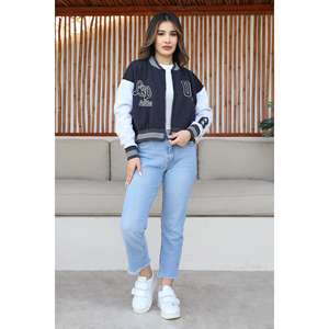 Veste courte zippée côtelée - Product Image 1