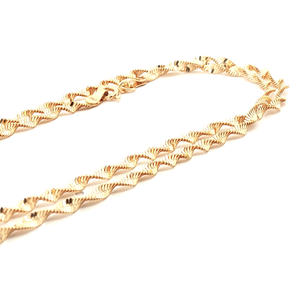 สร้อยคอทองคำแท้ 18K ลายเกลียวเชือก จาก JM Jewelry อิตาลี |   ของขวัญคริสเตียนสำหรับผู้หญิง ทองเหลือง ดีไซน์เชือกประดับ น้ำหนัก 6.32 กรัม - Product Image 5
