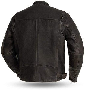 Customizable <b>Thin</b> Cow Leather <b>Jacket</b> for <b>Men</b> Water-Resistant 100% Genuine Leather Slim Fit Stand Collar Canvas Custom Color - Product Image 5