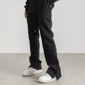 Pantalon de sport décontracté 100% en coton pour hommes 2025 personnalisé hiver bonne qualité couleur unie poche pantalon de sport pour hommes avec cordon de serrage - Product Image 3