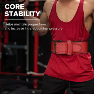 Cinturón de cintura ajustable de calidad Beat al por mayor para gimnasio Fitness entrenamientos entrenador de cintura transpirable de cuero de alta calidad - Product Image 6