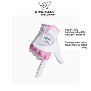 Wolson Industry Logotipo personalizado Guantes de golf de cuero Cabretta de mano izquierda o derecha de alta calidad para productos de alta calidad unisex. - Product Image 4