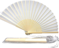 Éventail pliant en bambou écologique, personnalisé en tissu, petit format, pour femme, idéal pour les fêtes estivales - Grande Vente