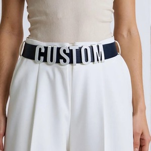 เข็มขัดหนังแท้วินเทจสำหรับผู้หญิงหนังวัวแท้ทรงขนม้าแท้ออกแบบได้ตามต้องการ - Product Image 5