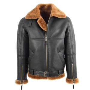 Outdoor Warm <b>Men</b> Fur Leather <b>Jacket</b> Thick Soft <b>Fleece</b> <b>Lined</b> Premium Quality Stylish Winter Wear winter <b>jacket</b> - Product Image 6