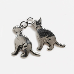 Thương Hiệu Thời Trang Nguồn Cung Cấp Sang Trọng 925 Sterling Silver Bạc Kim Loại Tùy Chỉnh Mèo May Mắn Quyến Rũ - Product Image 1