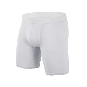 Custom Hot Men's Mid-Rise Slim Fit Knitted <b>Boxer</b> Underwear Swim Briefs Quick Dry Print Solid Color - Product Image 5